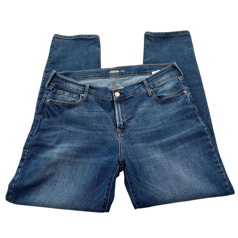Old Navy Women's Original Straight Classic Blue Denim Jeans Size 14